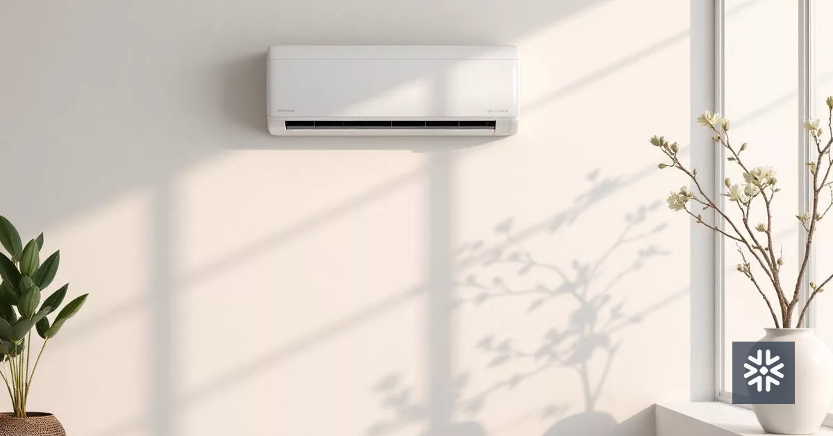 Ambiente com Ar Condicionado Electrolux fixo na parede