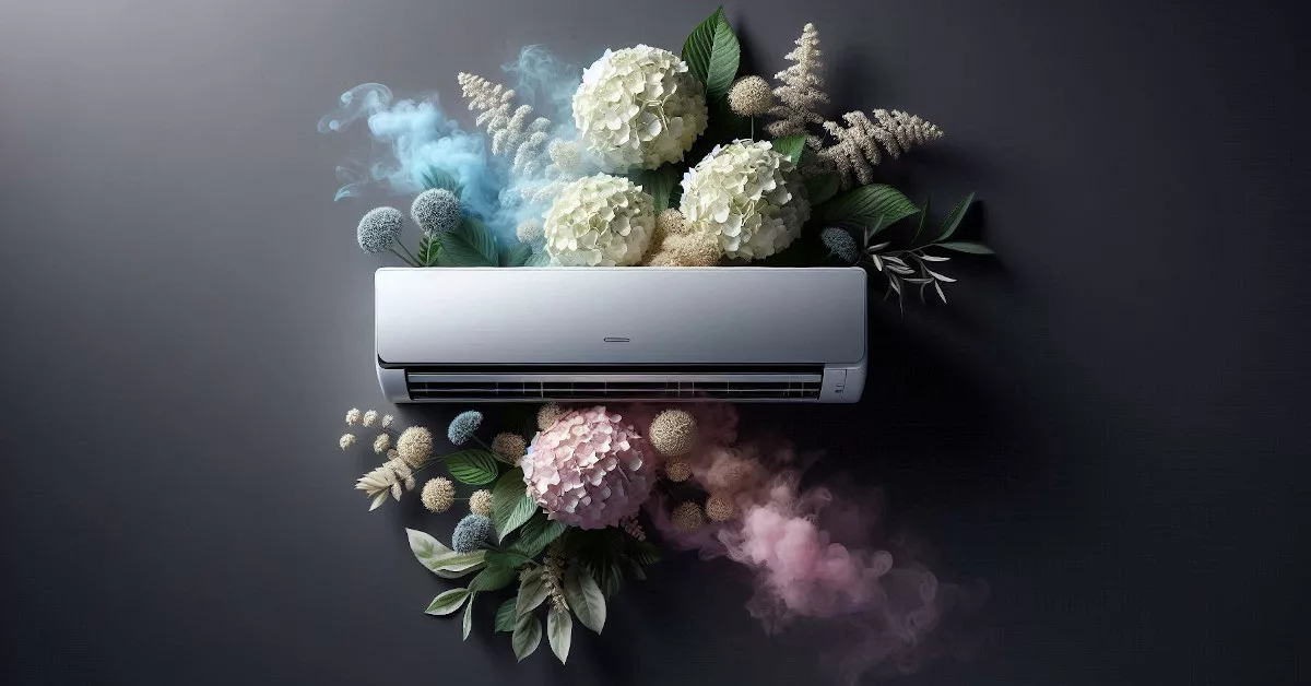 Ar condicionado inverter 24.000 BTUs com design moderno e floral