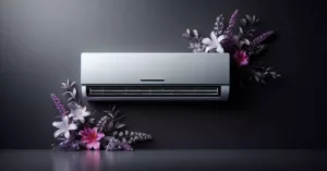 Ar-condicionado Inverter 9000 BTUs com design elegante e floral