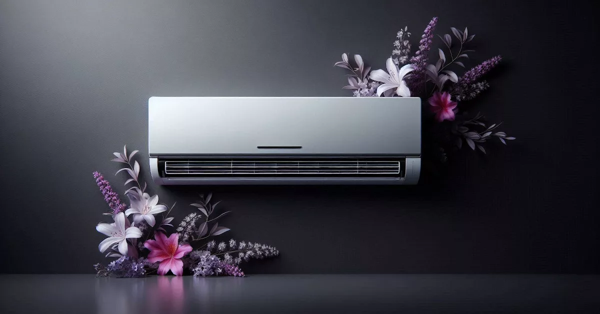 Ar-condicionado Inverter 9000 BTUs com design elegante e floral