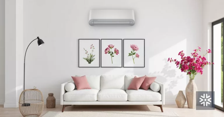 Sala com ar condicionado Electrolux na parede