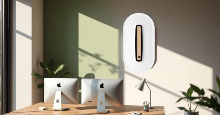 Dispositivo Caeli Energie instalado em escritório moderno.