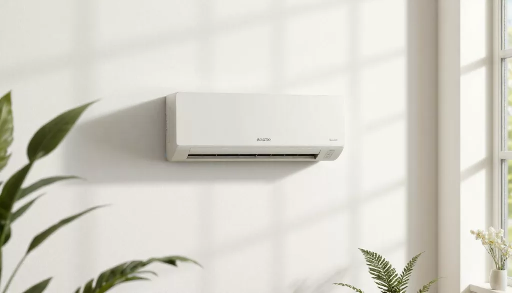 Ar Condicionado Agratto em parede de ambiente iluminado